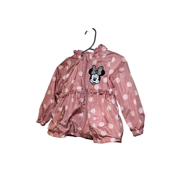 Disney Junior Toddler Girl Minnie Mouse Rain Jacket Size 18 Months Pink - Picture 7 of 10